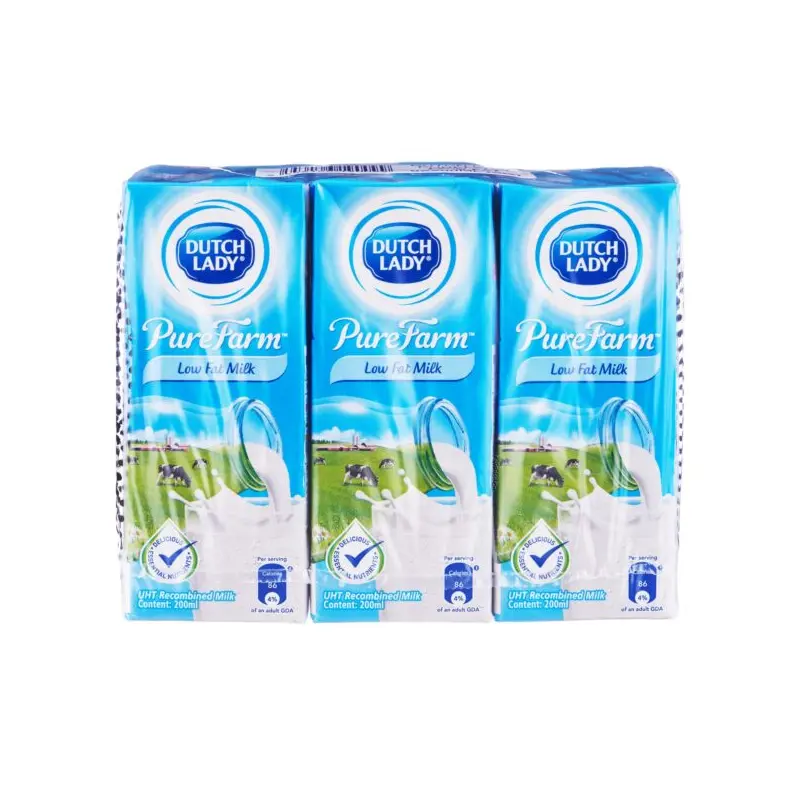 Dutch Lady Purefarm Milk Low Fat 6x200ml