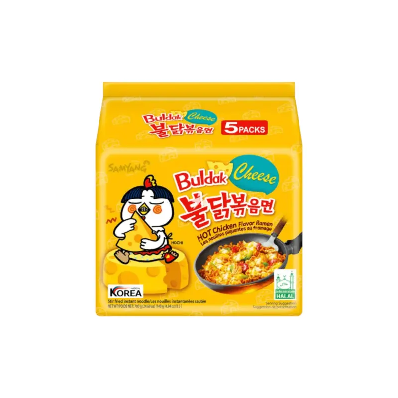 Samyang Hot Chicken Cheese Flavour Ramen Stir-Fried Noodle 5x140g