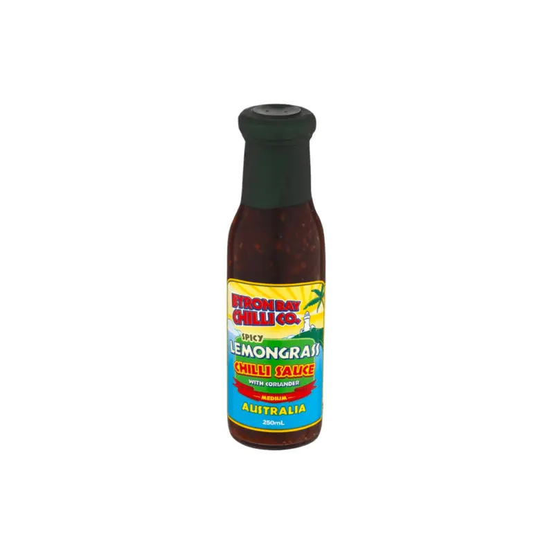 Byron Bay Chilli Co. Spicy Lemongrass Chilli Sauce with Coriander (medium) 250ml