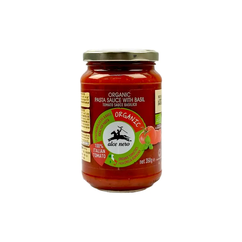 Alce Nero Organic Pasta Sauce With Basil Tomato Sauce Basilico 350g