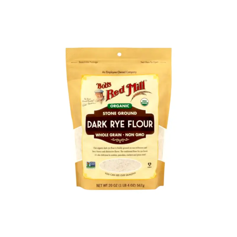 Bobs Red Mill Organic Whole Grain Dark Rye Flour 567gm