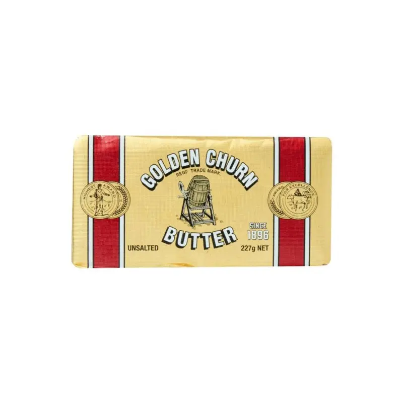 Golden Churn Foil Wrapped Unsalted Butter 227g