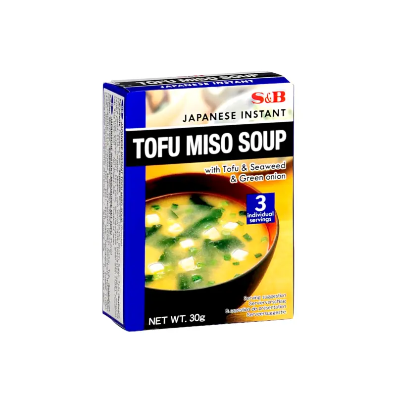 Japanese Instant Tofu Miso Soup With Tofu & Seaweed & Green Onion 30g