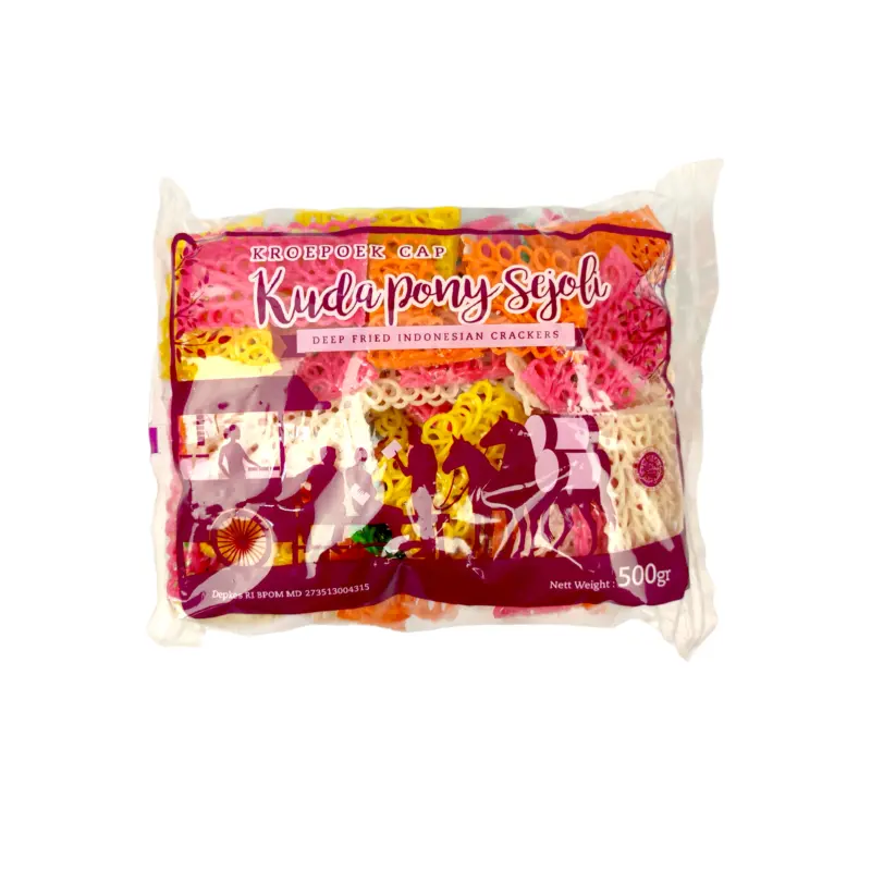 Kroepoek Cap Kuda Pony Sejoli Deep Fried Indonesian Crackers Cassandra 500g