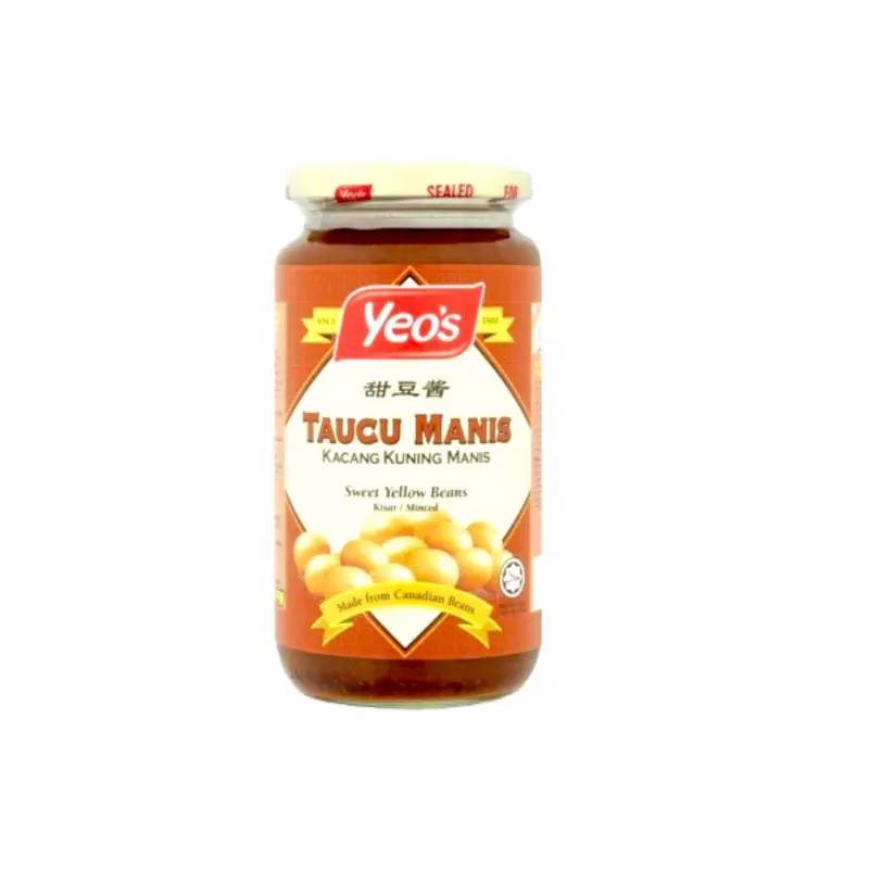 Yeos Taucu Manis Kacang Kuning Manis Sweet Yellow Beans Paste Minced 450g