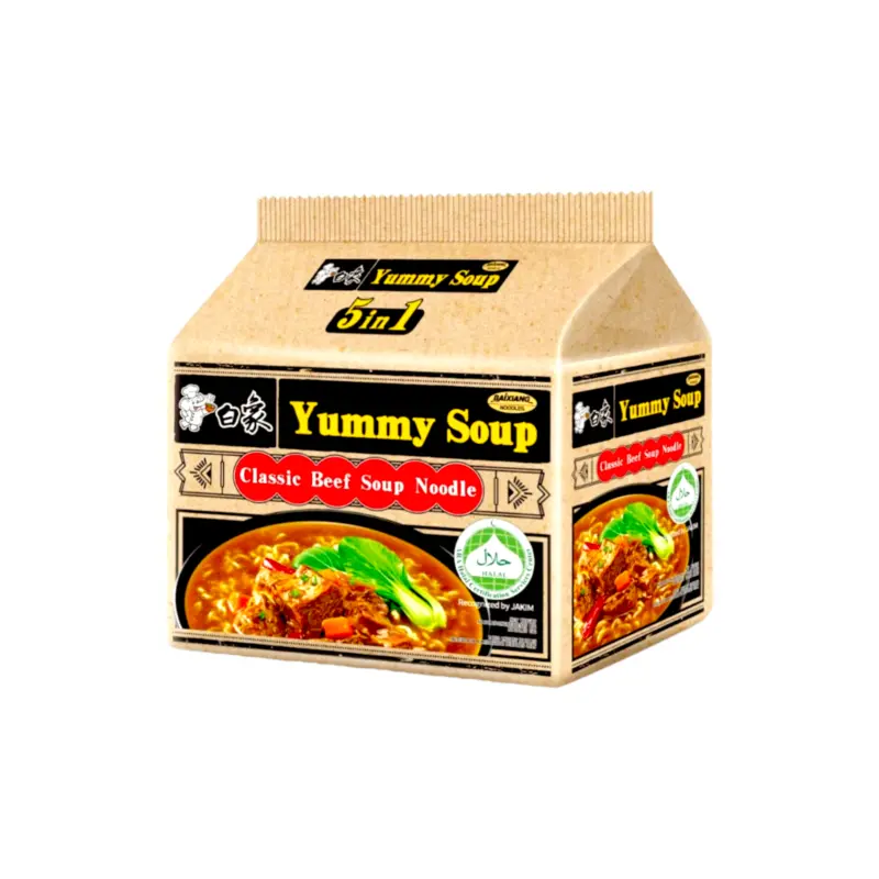 Bai Xiang Yummy Soup Classic Beef Soup Noodle 5Pcsx97g