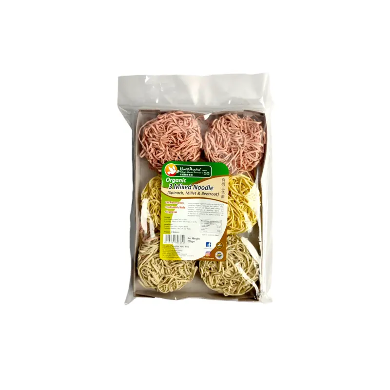 Health Paradise Organic 3 Mixed Noodle (Spinach,Millet & Beetroot) 250g