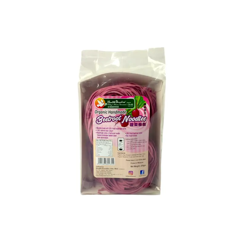 Health Paradise Organic Handmade Beetroot Noodles 200gm