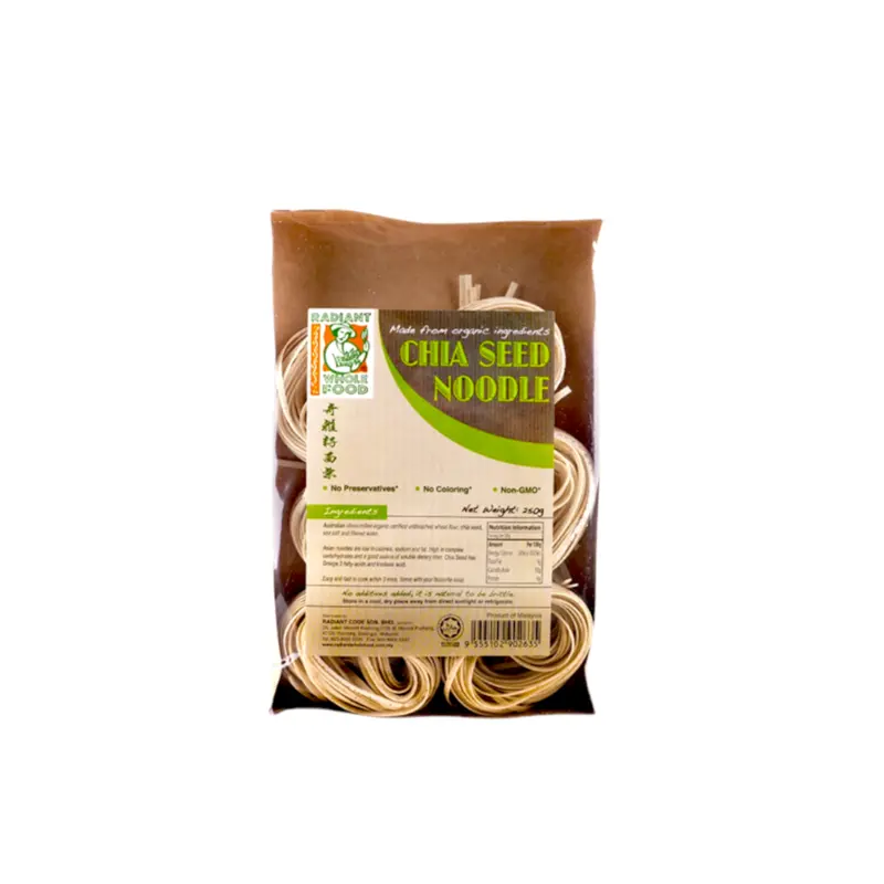 Radiant Whole Food Organic Noodle Chia Seed 250g