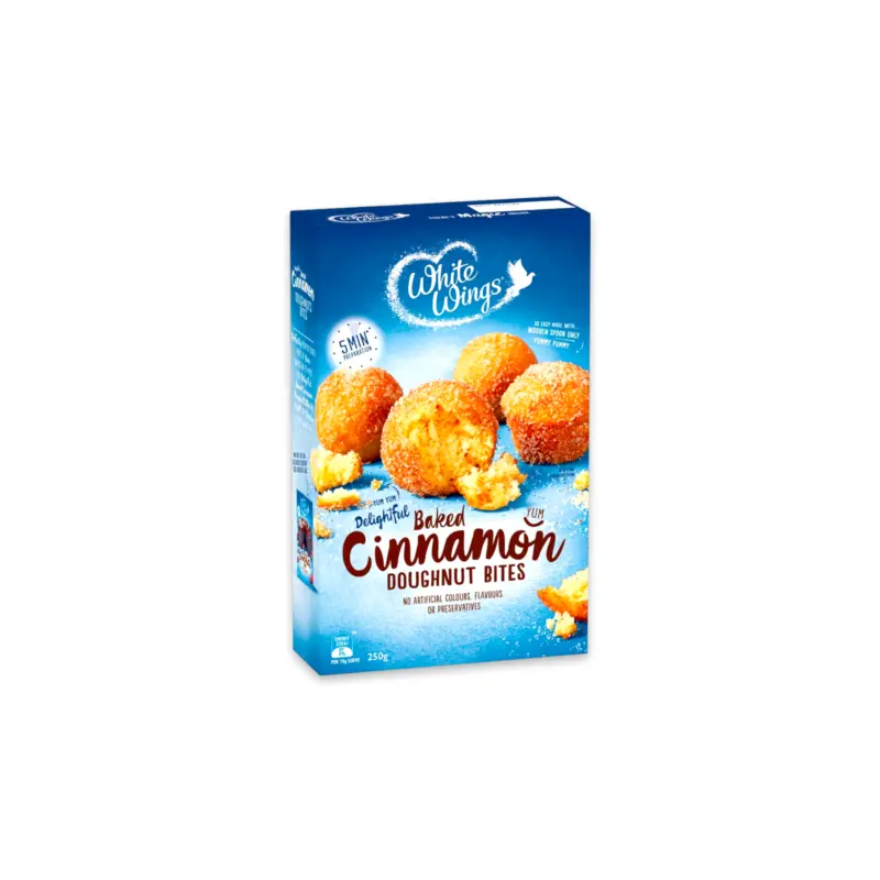 White Wings Baked Cinnamon Doughnut Bites 250g