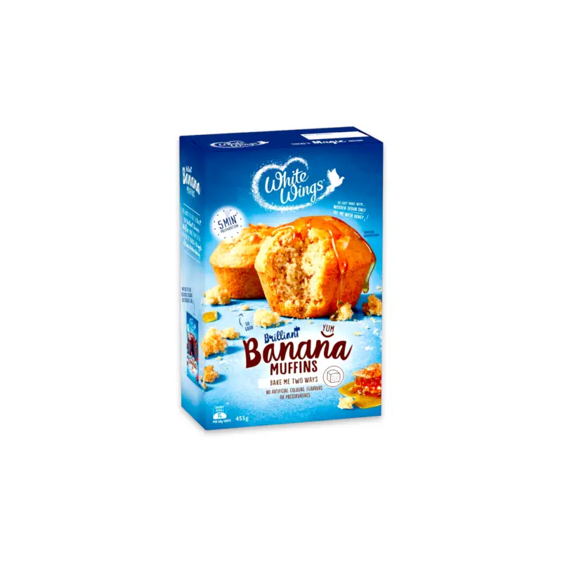 White Wings Banana Muffins 455g