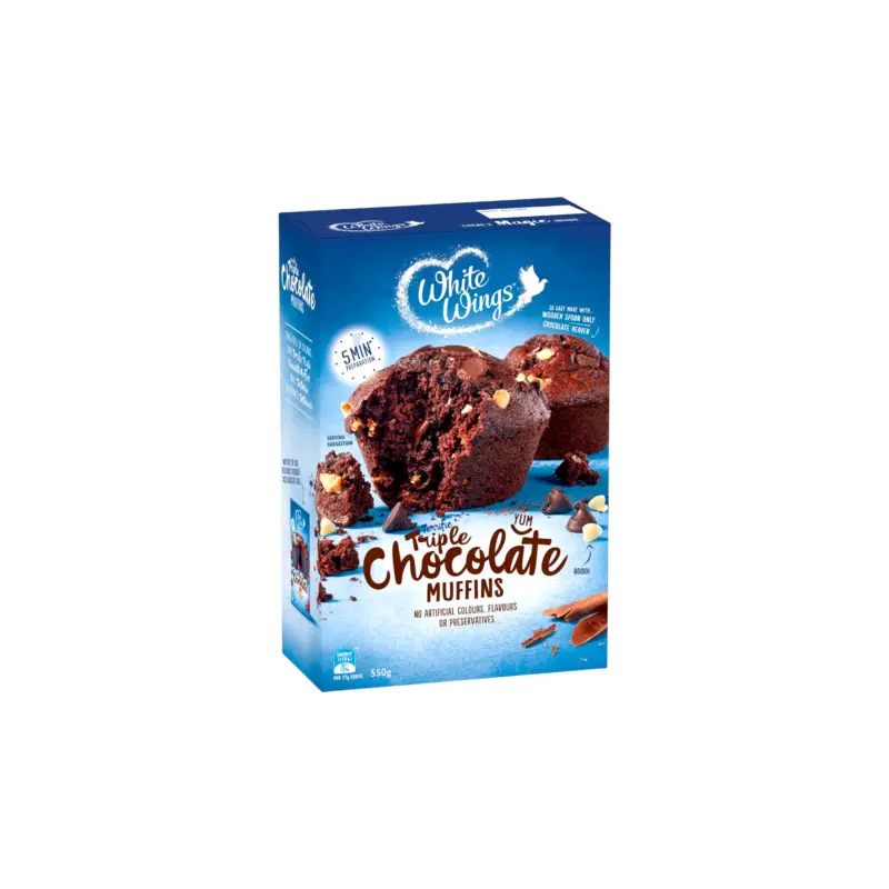 White Wings Triple Chocolate Muffins 550g