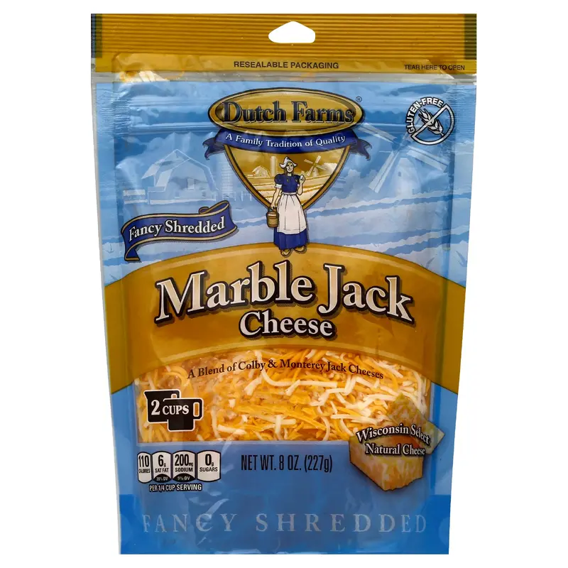 Dutch Farms Cheese 8 oz - Shredded Marble Jack
