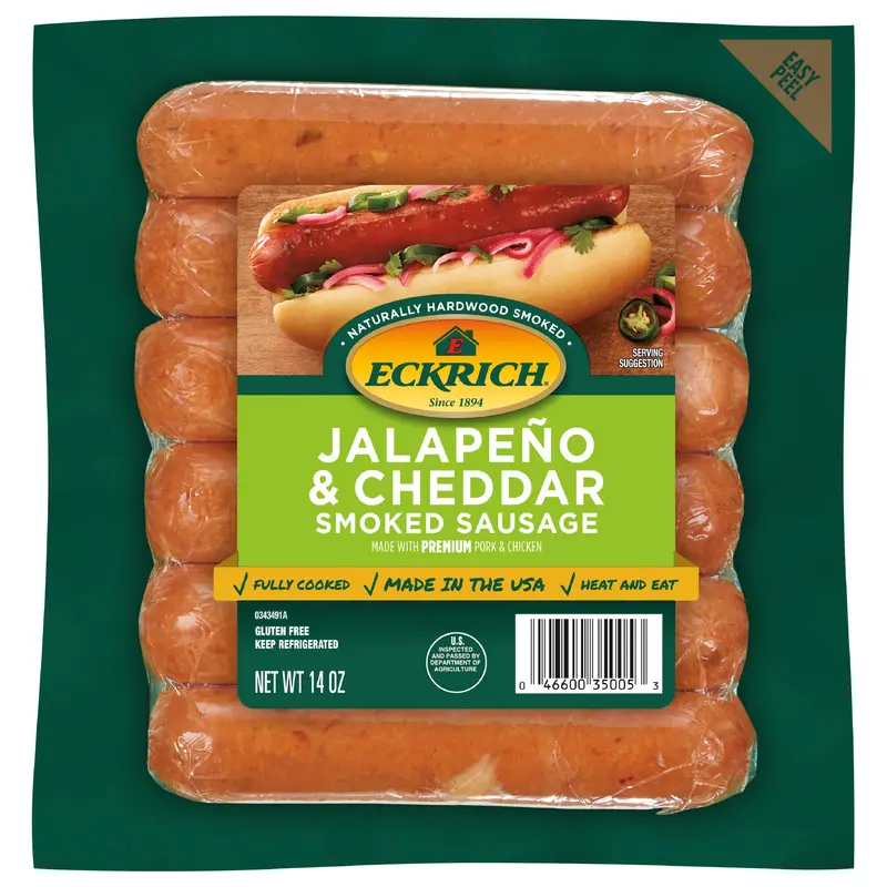 Eckrich Jalapeno & Cheddar Smoked Sausage Links, 14 oz