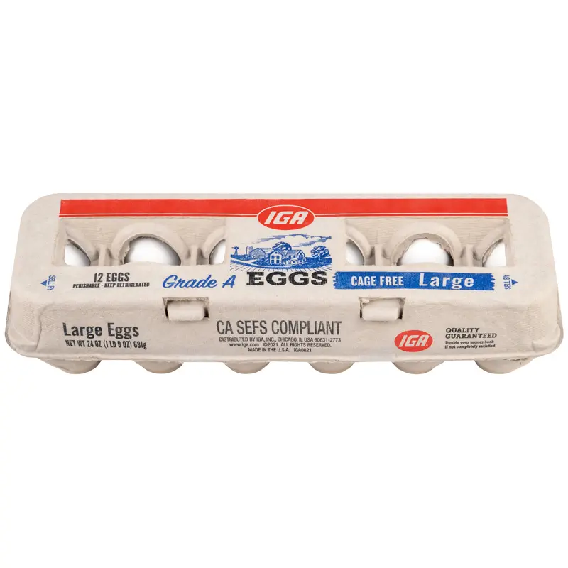 EGGS LARGE GRADE A 12 CT FOAM