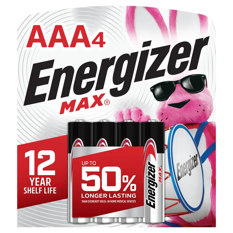 Energizer MAX AAA Batteries (4 Pack), Triple A Alkaline Batteries