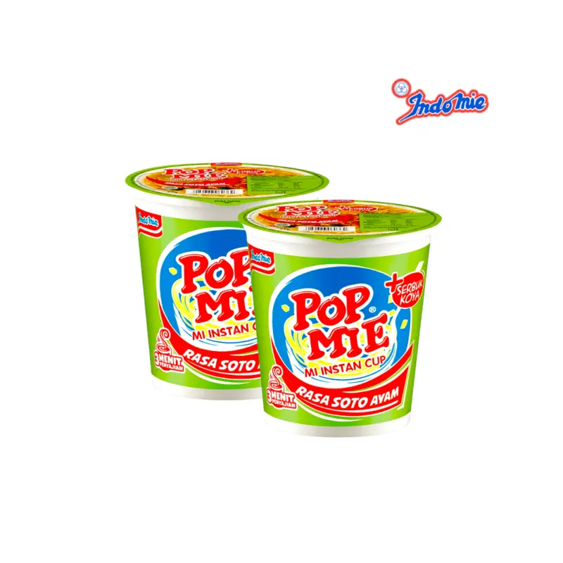 Indomie Pop Mie Cup Chicken Soto Flavour 2Pcs 77g