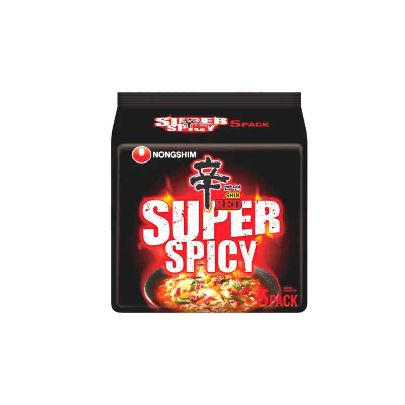 Nongshim Shin Red Super Spicy Instant Noodles 5Packx120g