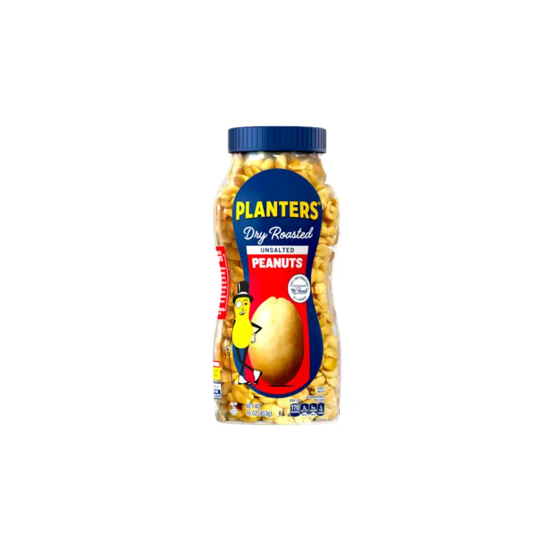 Planters Dry Roasted Unsalted Peanuts 453g