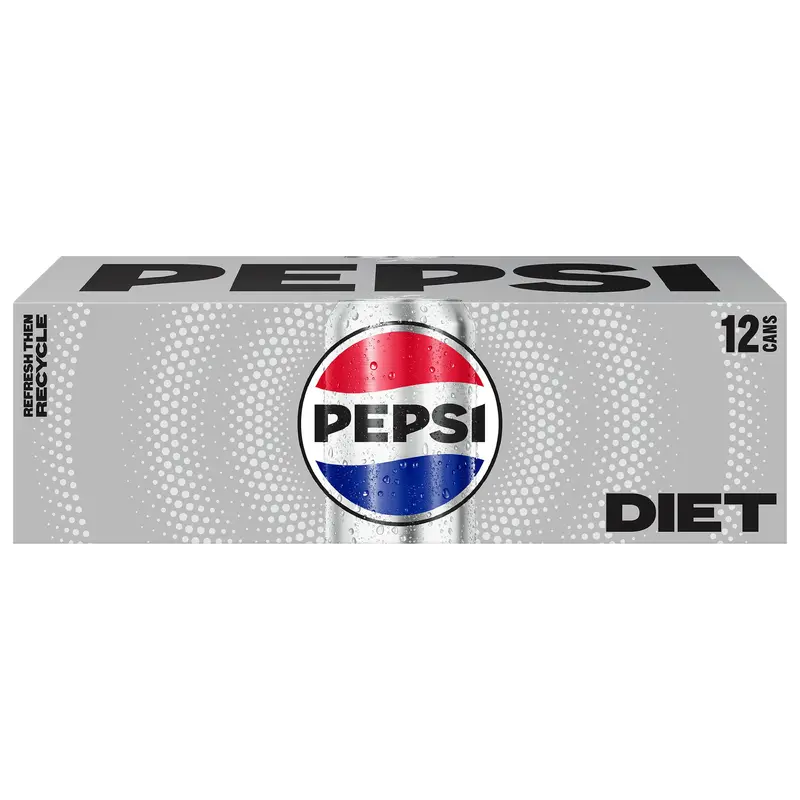 Diet Pepsi Soda Cola12 Fl Oz 12 Count