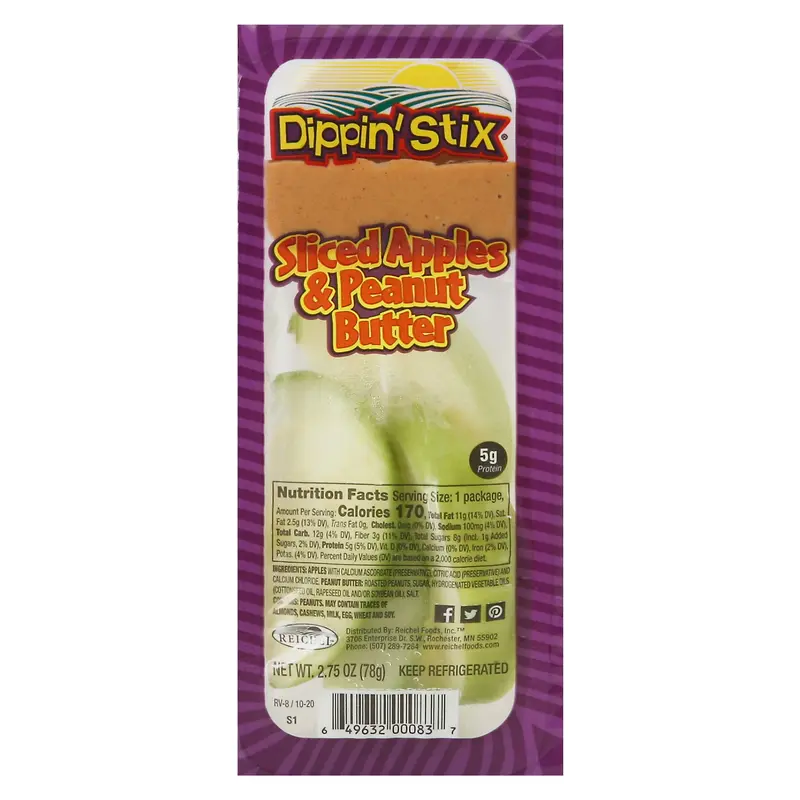 Dippin Stix Sliced Apples & Peanut Butter 2.75 oz Tray