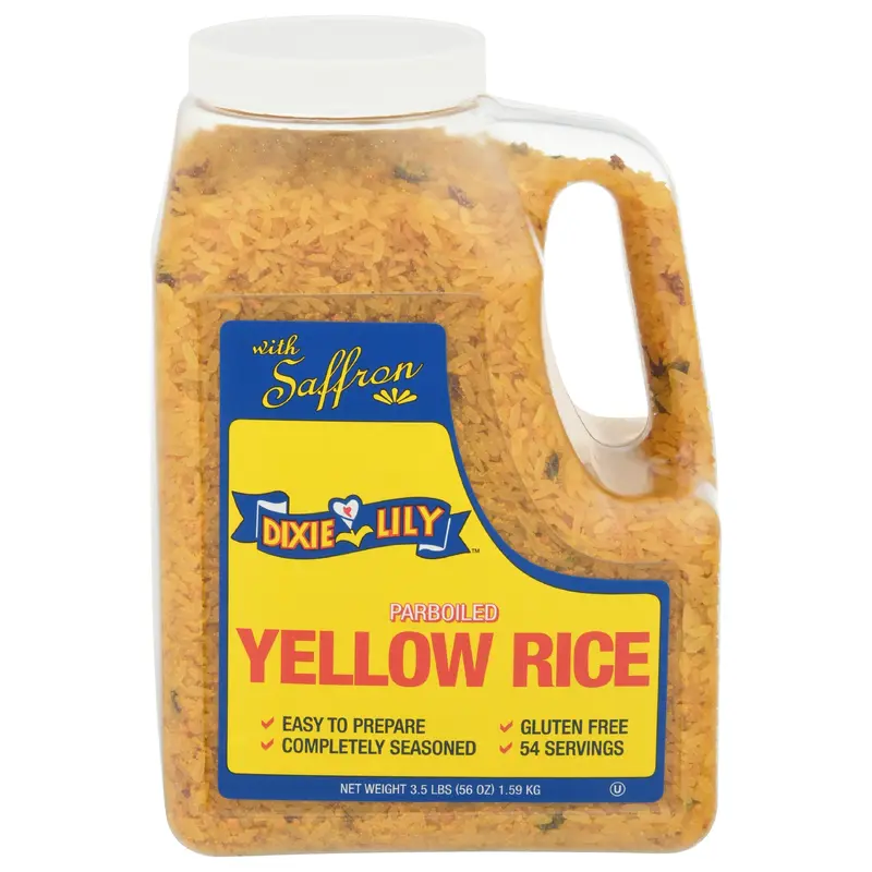Dixie Lily Parboiled Yellow Rice with Saffron 56 oz