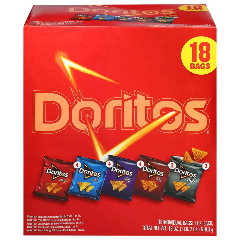 Doritos Assorted Chips 18 - 1 oz Bags