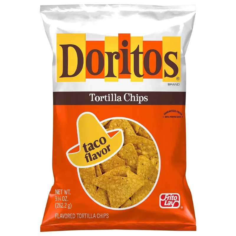 Doritos Flavored Tortilla Chips Taco Flavor 9 1/4 Oz