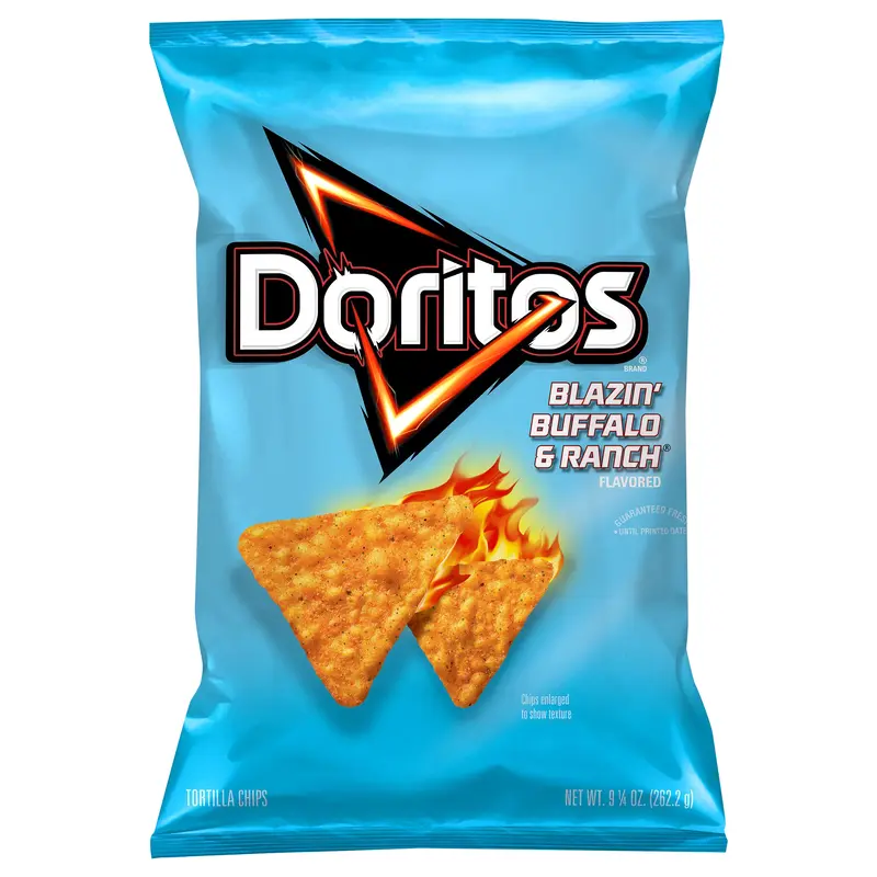 Doritos Tortilla Chips Blazin Buffalo & Ranch Flavored 9 1/4 Oz