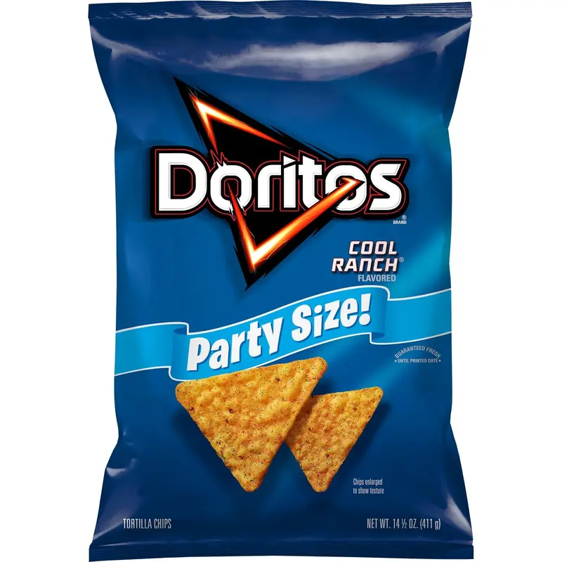 Doritos Tortilla Chips Cool Ranch Flavored 14 1/2 Oz