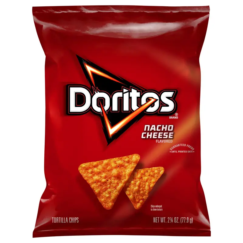 Doritos Tortilla Chips Nacho Cheese Flavored 2 3/4 Oz