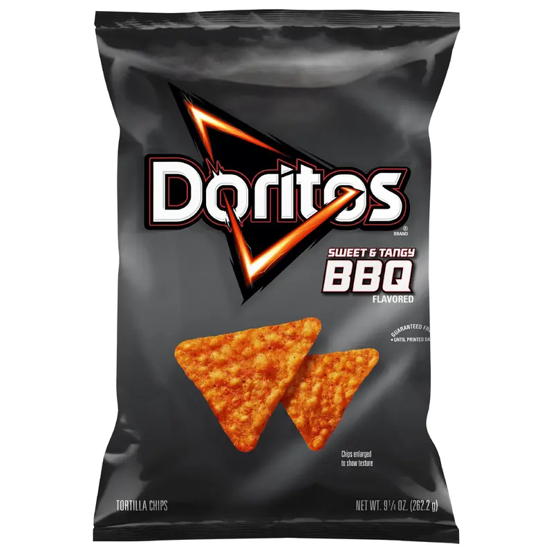 Doritos Tortilla Chips Sweet & Tangy BBQ Flavored 9 1/4 Oz