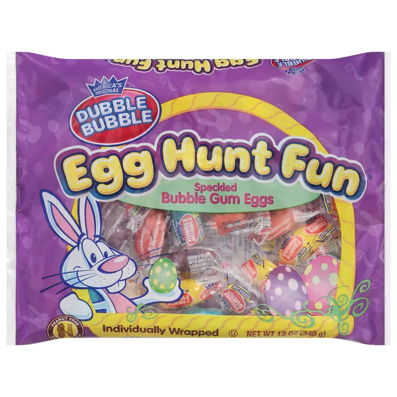 Double Bubble Speckled Egg Hunt Fun Bubble Gum Eggs 12 oz