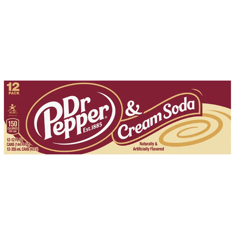 Dr Pepper 12 Pack Cream Soda 12-12 fl oz Cans