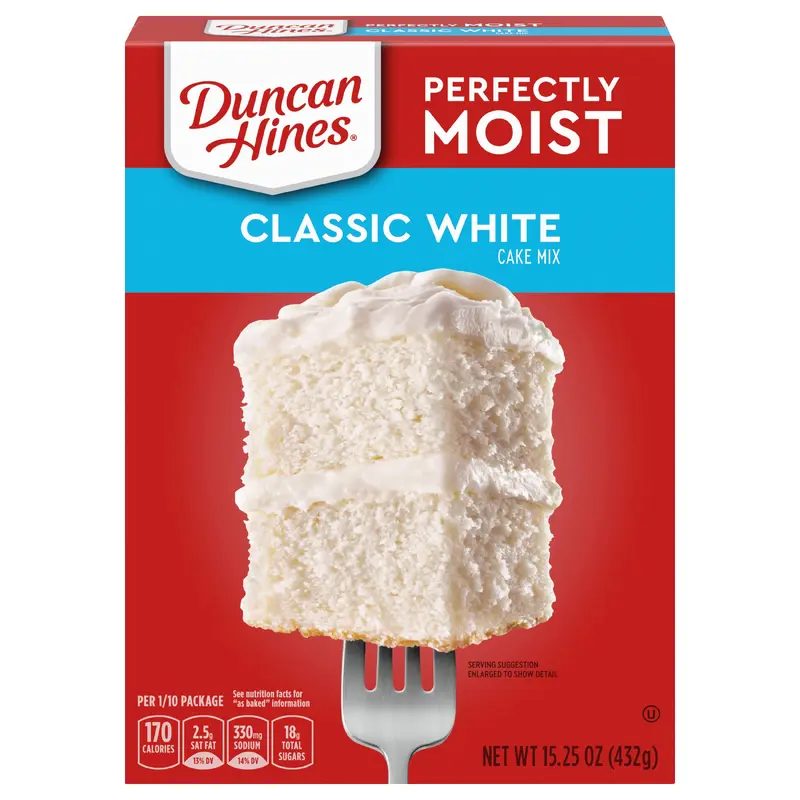 Duncan Hines Perfectly Moist Classic White Cake Mix, 15.25 OZ