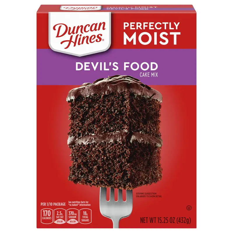 Duncan Hines Perfectly Moist Devil's Food Cake Mix, 15.25 OZ