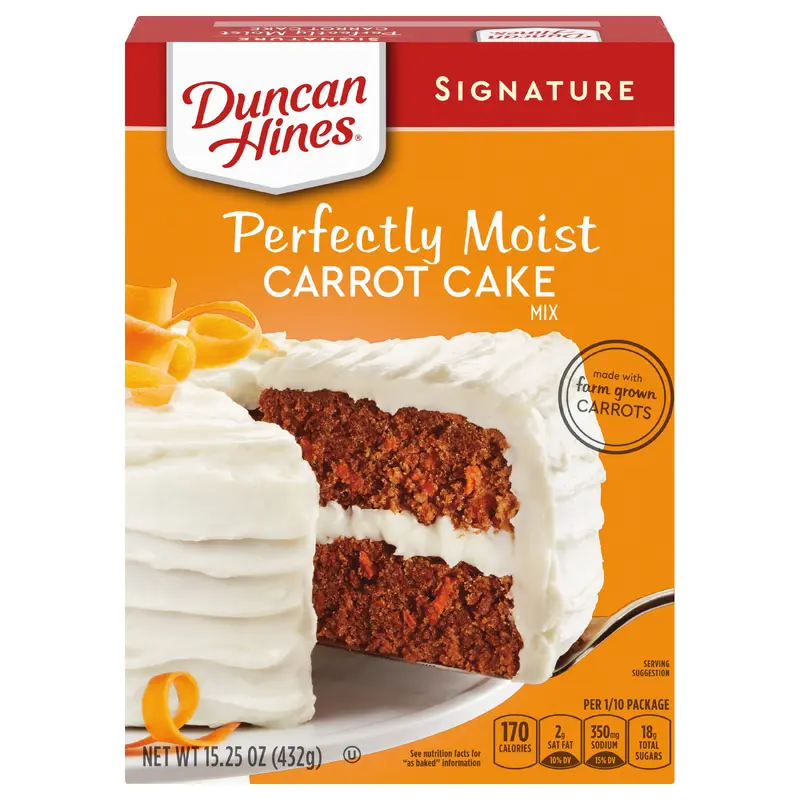 Duncan Hines Signature Perfectly Moist Carrot Cake Mix, 15.25 OZ