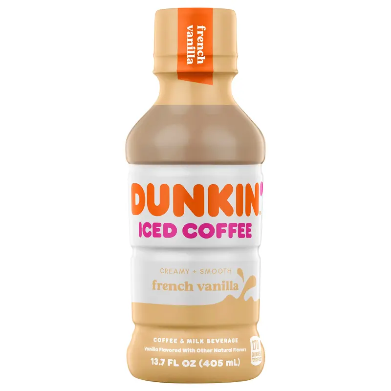 Dunkin' French Vanilla Iced Coffee Bottle, 13.7 fl oz