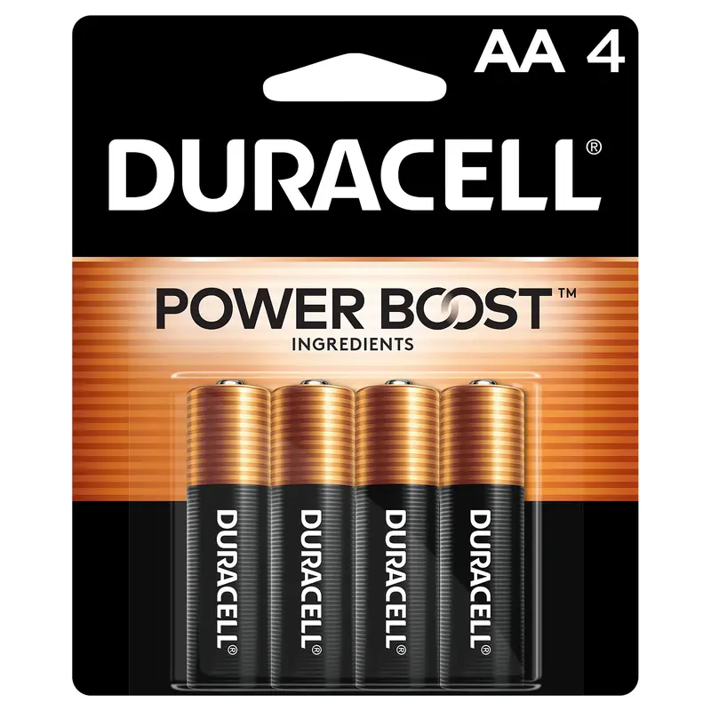 Duracell - Copper Top AA Alkaline Batteries - Long Lasting, all-Purpose Double A Battery Household Nonbusiness - 4 Count