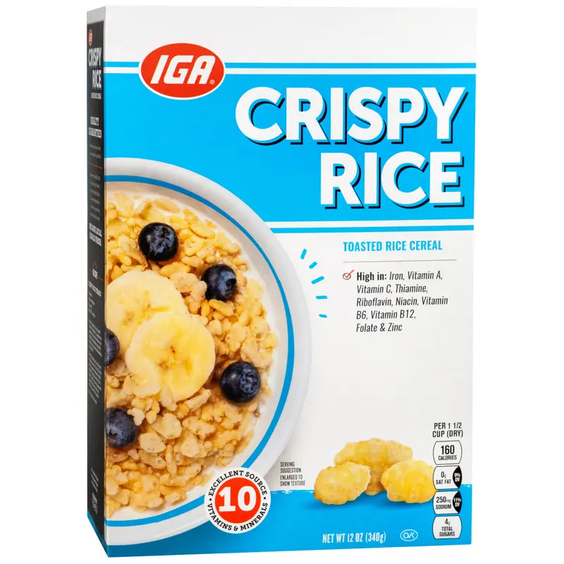 CRISPY RICE CEREAL 12 OZ