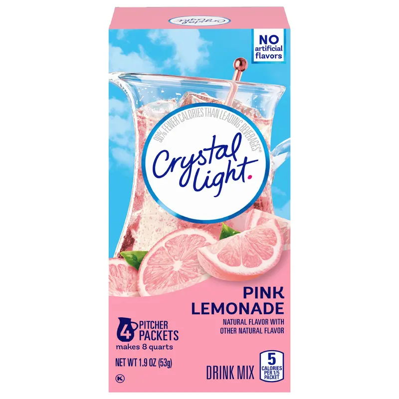 Crystal Light Pink Lemonade Drink Mix 4 Packets