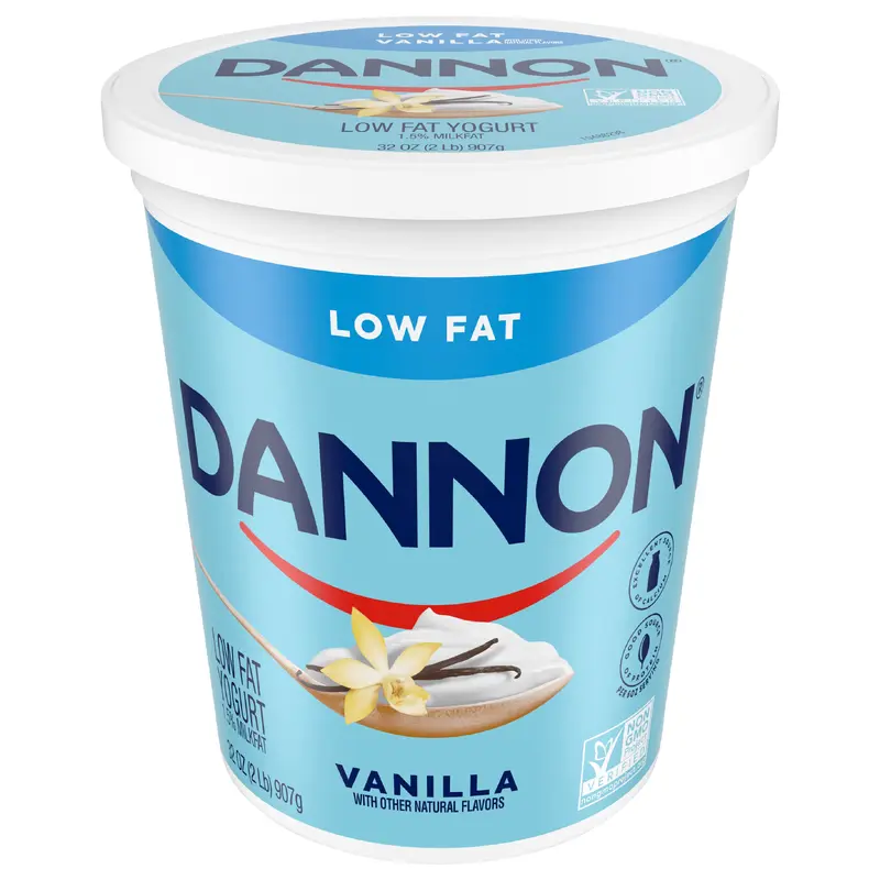 Dannon Low Fat Non-GMO Project Verified Vanilla Yogurt, 32 Oz.
