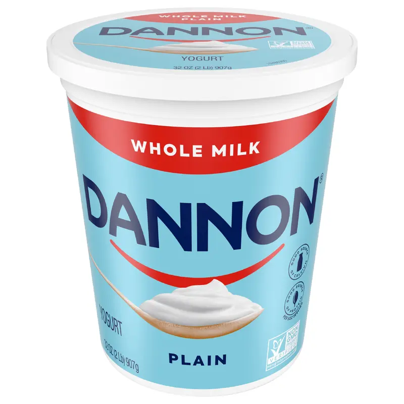 Dannon Whole Milk Non-GMO Project Verified Plain Yogurt, 32 Oz.