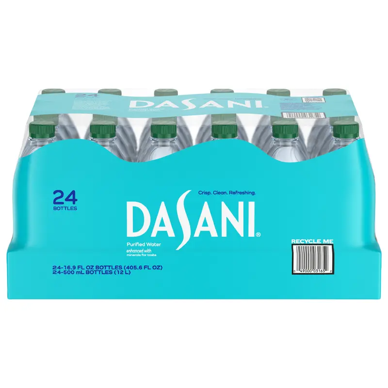 DASANI Purified Water Bottles Enhanced with Minerals, 16.9 fl oz, 24 Pack
