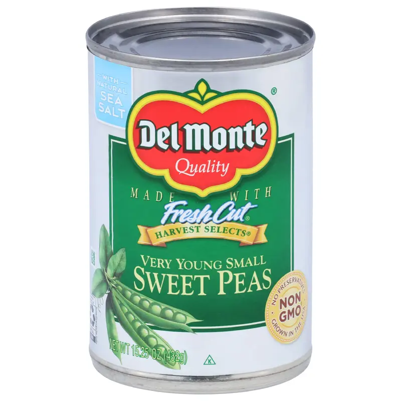 Del Monte Harvest Selects Very Young Small Sweet Peas 15.25 oz. Can