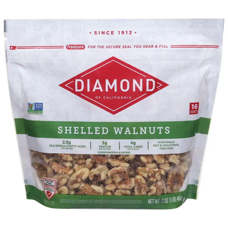 Diamond Shelled Walnuts 16 oz