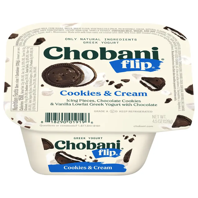 Chobani Flip Greek Cookies & Cream Yogurt 4.5 oz