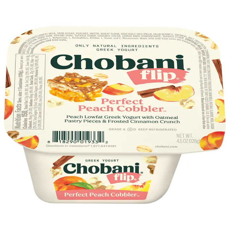 Chobani Flip Greek Perfect Peach Cobbler Yogurt 4.5 oz