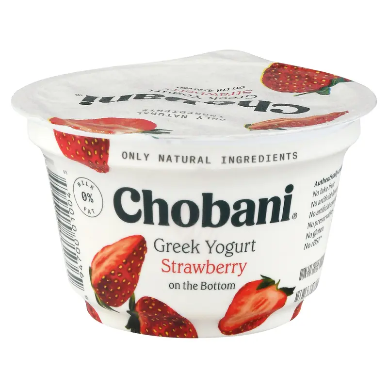 Chobani Non-Fat Greek Strawberry on the Bottom Yogurt 5.3 oz