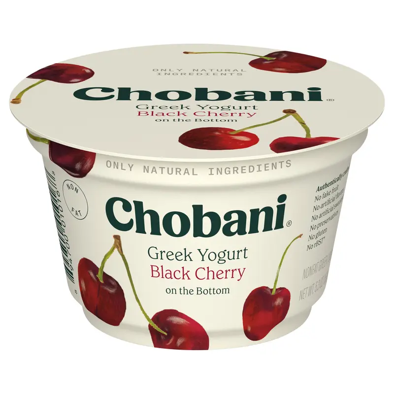Chobani Non-Fat Greek Yogurt Black Cherry on the Bottom 5.3oz